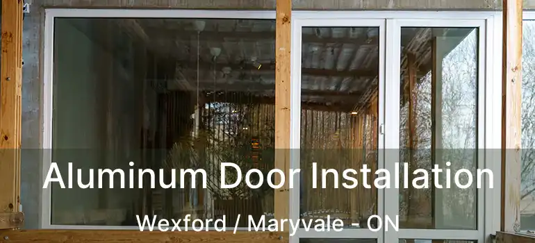  Aluminum Door Installation Wexford / Maryvale - ON