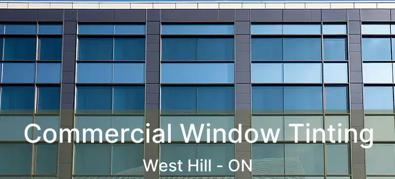 Commercial Window Tinting West Hill - ON