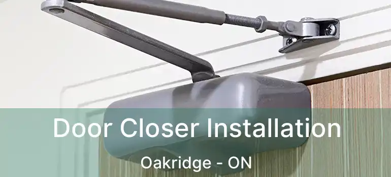  Door Closer Installation Oakridge - ON