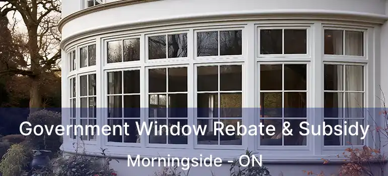 Government Window Rebate & Subsidy Morningside - ON