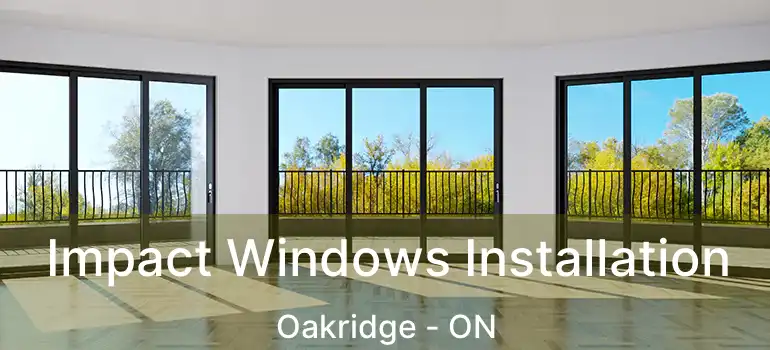  Impact Windows Installation Oakridge - ON