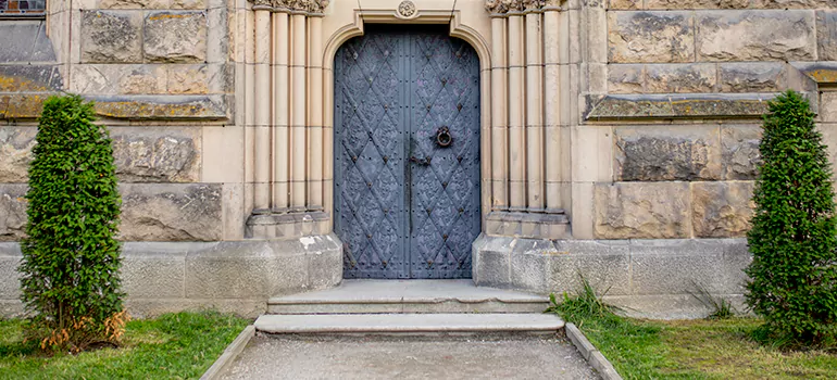 Traditional Double Front Doors in Rouge, Ontario