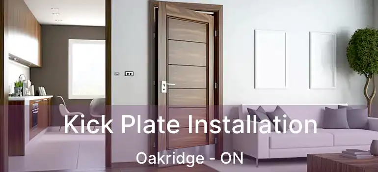  Kick Plate Installation Oakridge - ON