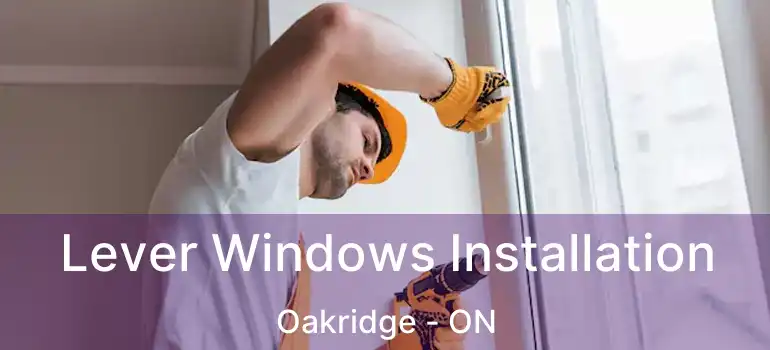  Lever Windows Installation Oakridge - ON