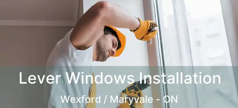  Lever Windows Installation Wexford / Maryvale - ON