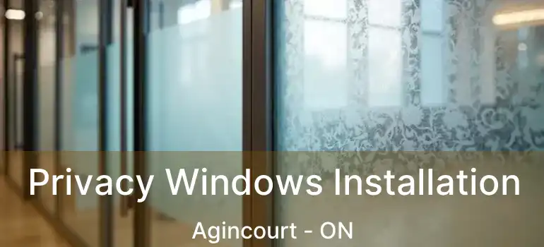 Privacy Windows Installation Agincourt - ON