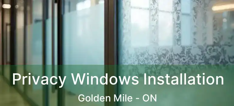  Privacy Windows Installation Golden Mile - ON