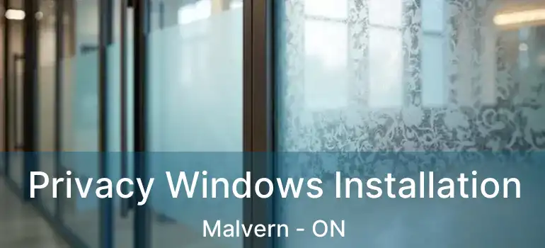 Privacy Windows Installation Malvern - ON