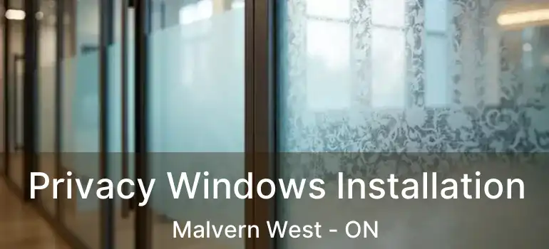  Privacy Windows Installation Malvern West - ON