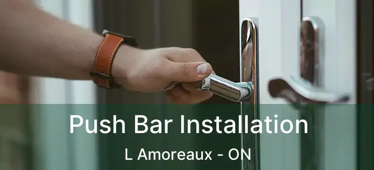 Push Bar Installation L Amoreaux - ON