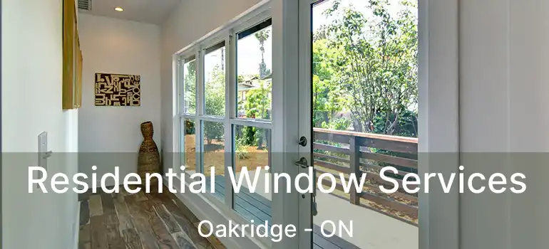  Residential Window Services Oakridge - ON
