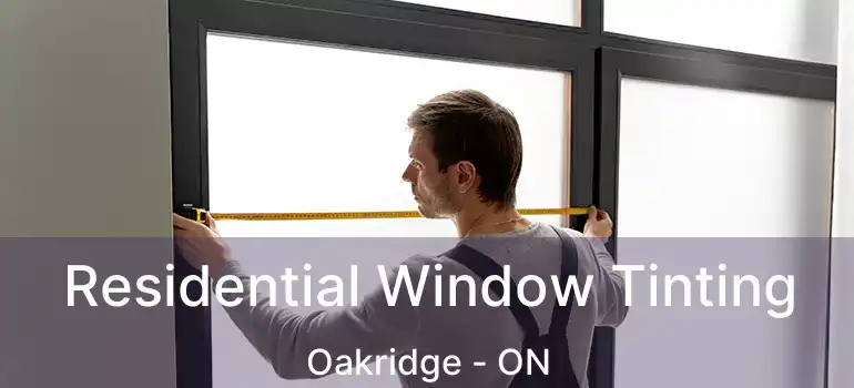  Residential Window Tinting Oakridge - ON