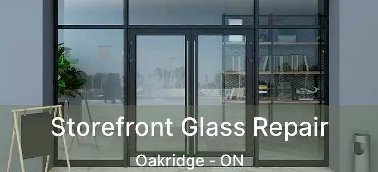 Storefront Glass Repair Oakridge - ON