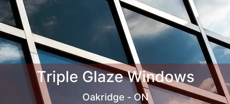 Triple Glaze Windows Oakridge - ON