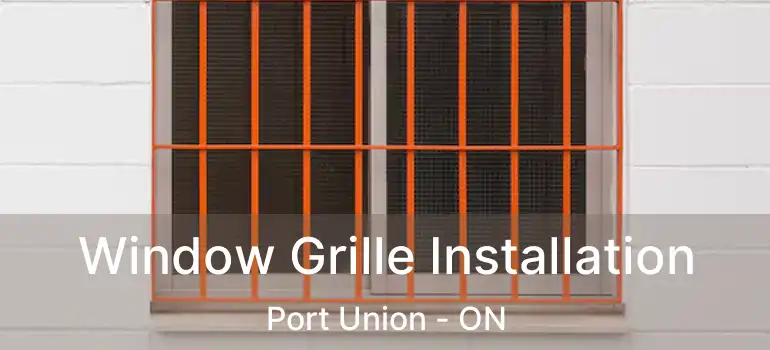  Window Grille Installation Port Union - ON