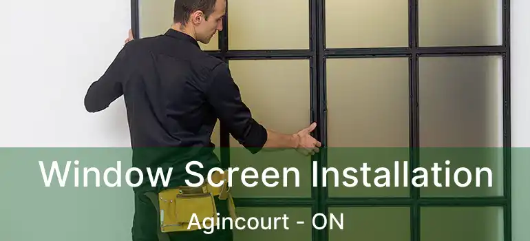  Window Screen Installation Agincourt - ON