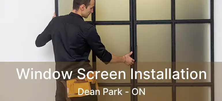  Window Screen Installation Dean Park - ON