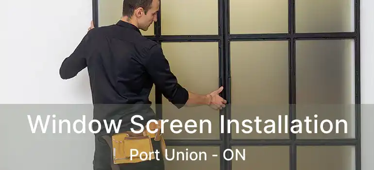  Window Screen Installation Port Union - ON