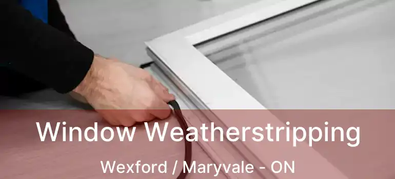  Window Weatherstripping Wexford / Maryvale - ON